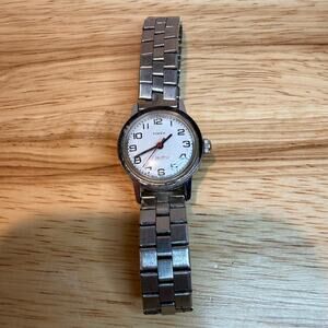 Timex Electric Stainless Steel Vintage Watch Silver Tone Expansion Band Women’s